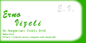 erno vizeli business card